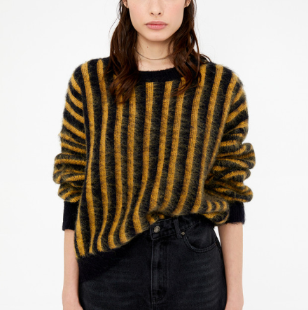 Loose Knit Jumper - Yellow Stripe