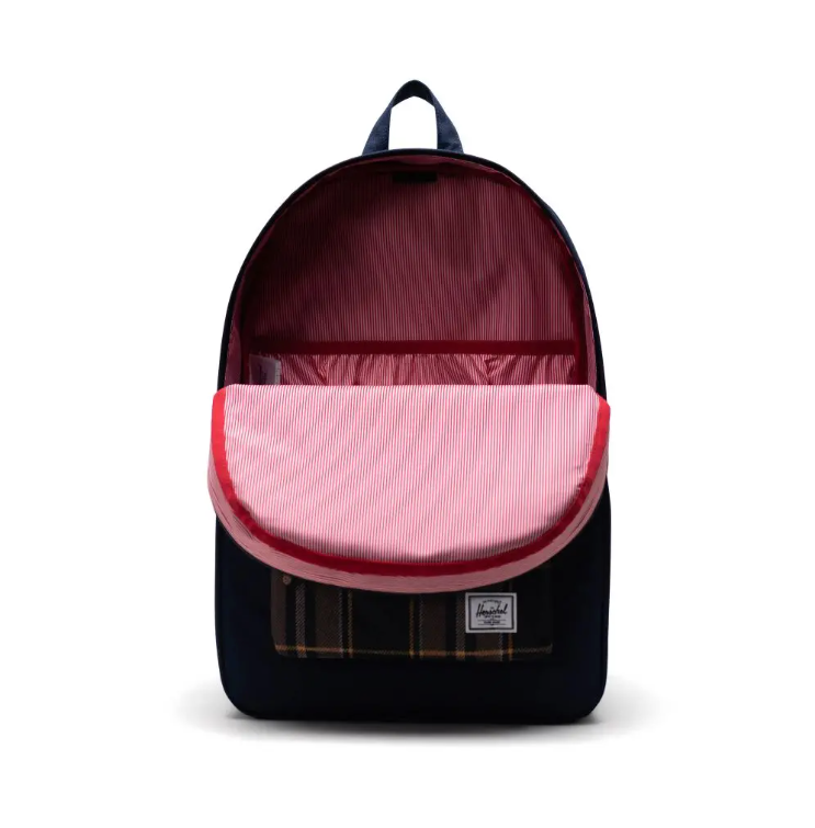 herschel backpack peacoat coral Retreat there is a small label with the message put yourself out there Herschel Heritage Backpack - Peacoat/Peacoat