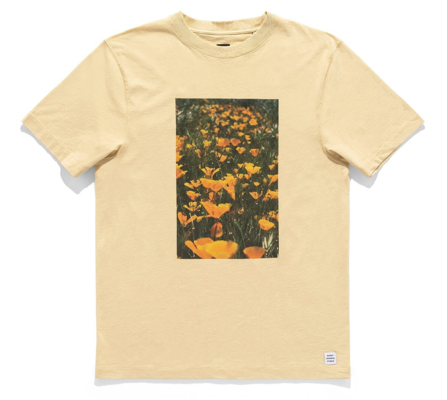 Zak Bush Flowers Tee - Light Lemon