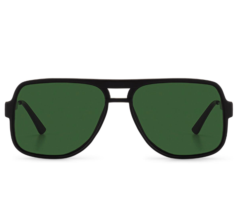 Orbital Sunglasses - Matte Black/Green