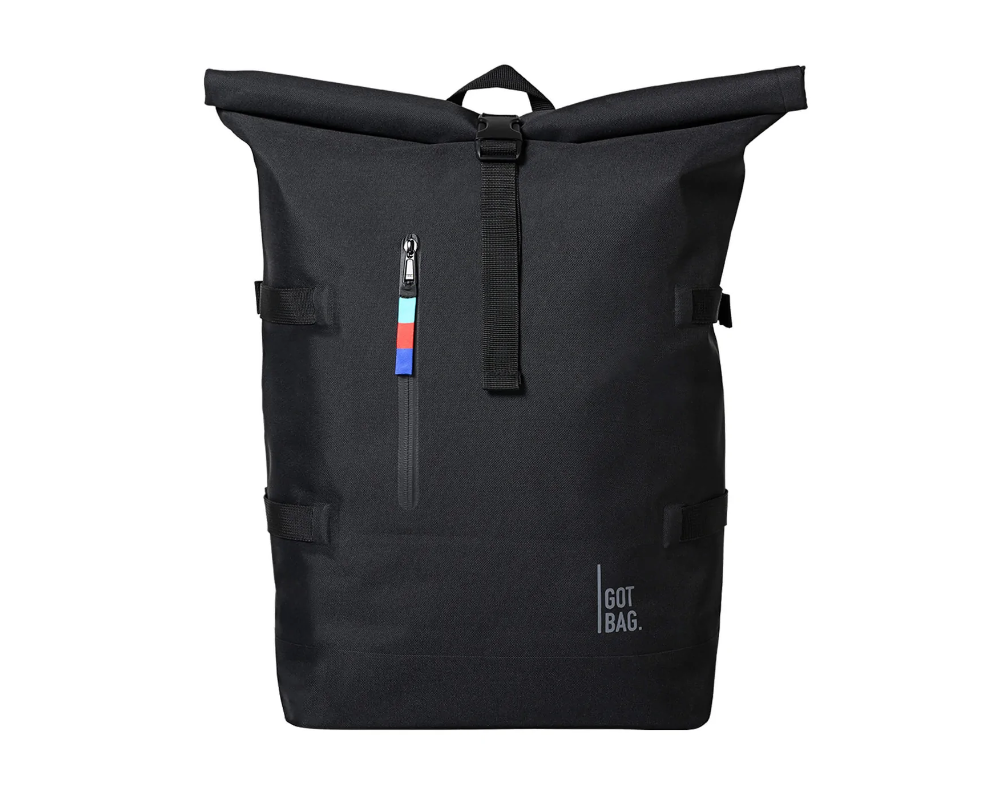 Roll Top Backpack - Black