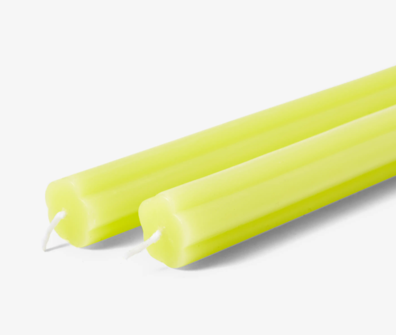Dusen Dusen Taper Candles - Set of 2 Yellow
