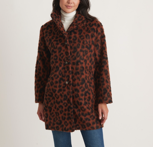 Stephanie Cocoon Coat - Cheetah