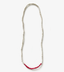 Trade Necklace - White/Red Bandana