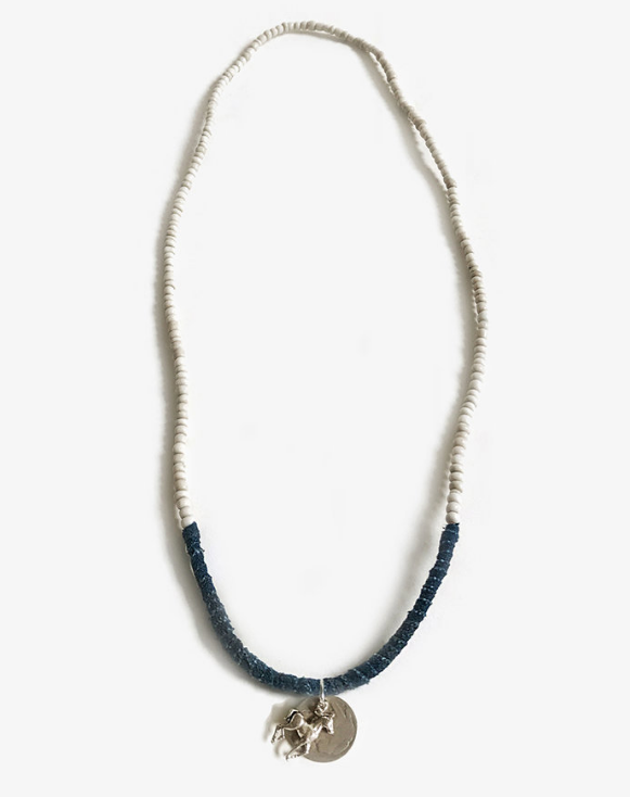 Trade Charm Necklace - White Boro
