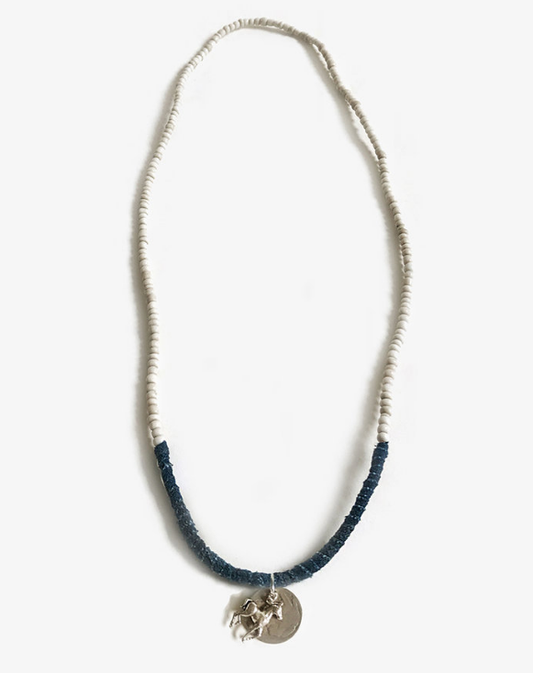 Trade Charm Necklace - White Boro