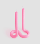 Double Twist Candle - Pink