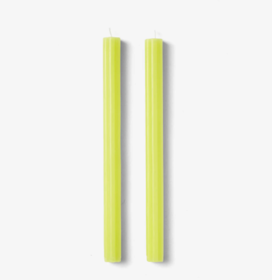 Dusen Dusen Taper Candles - Set of 2 Yellow