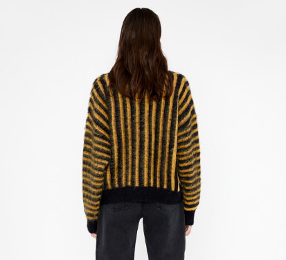 Loose Knit Jumper - Yellow Stripe
