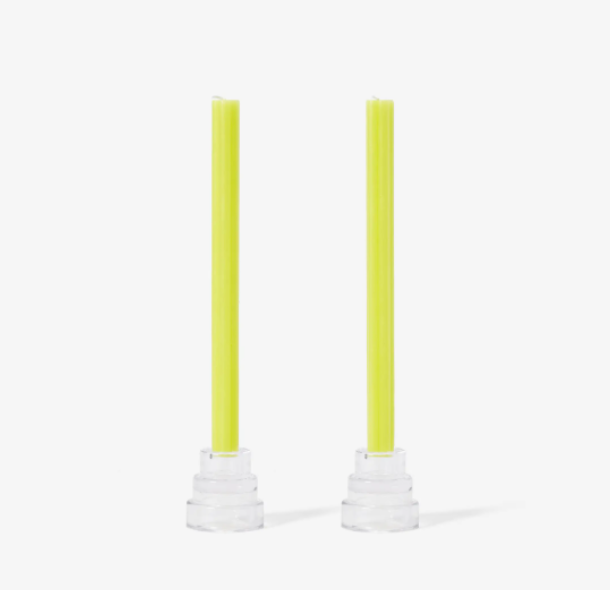Dusen Dusen Taper Candles - Set of 2 Yellow