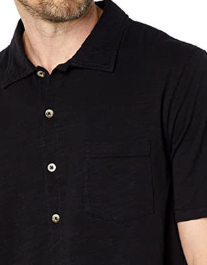 Montara Short Sleeve Button Front Shirt - Black