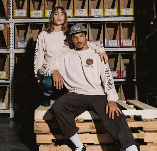 Three Palms LS Tee - Natural