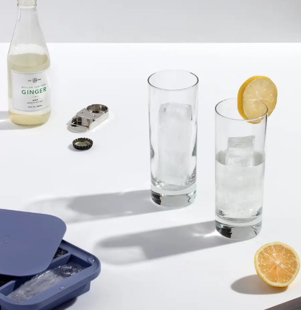 Collins Glass Ice Tray - Charcoal