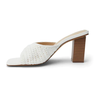 Layton Heeled Sandal - White