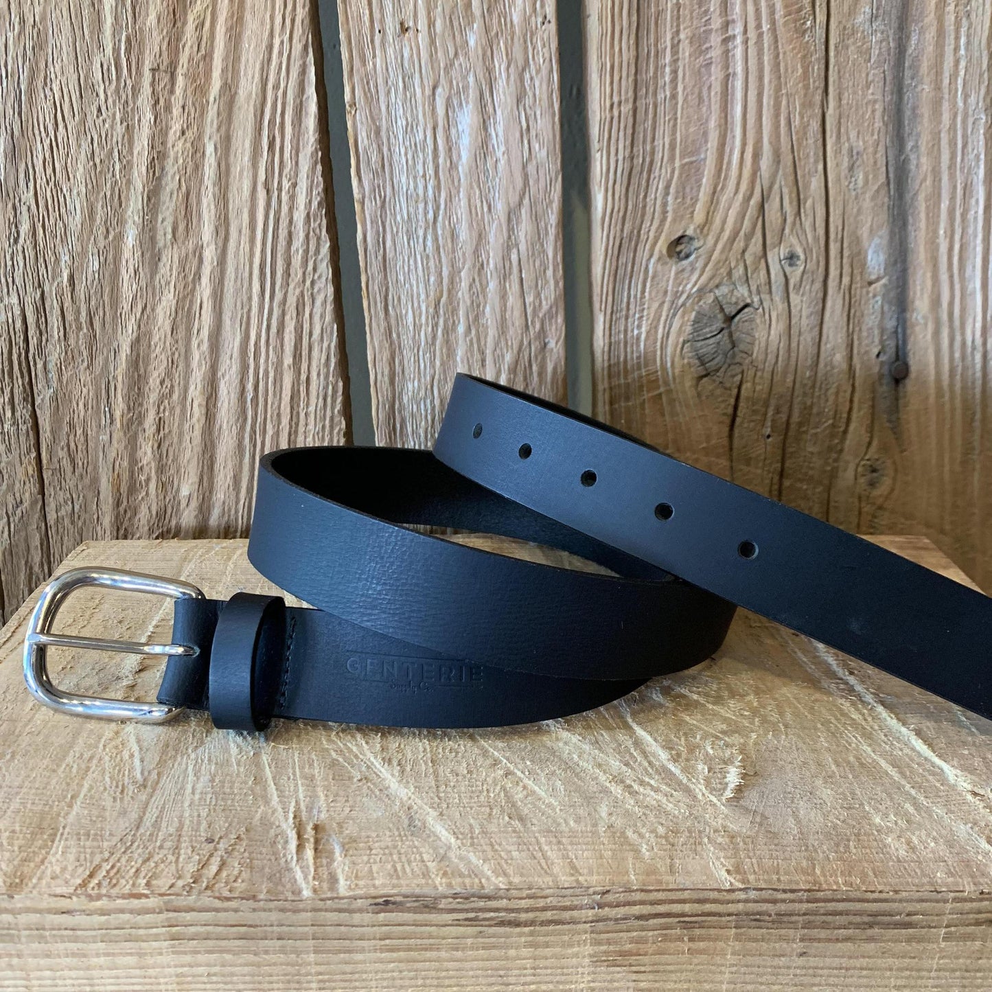 Everyday Belt - Black 1.25" wide - Genterie Supply Co.