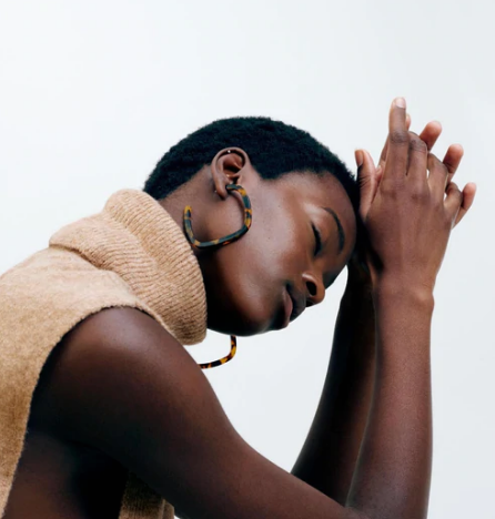 Large Square Hoops - Neon Pink