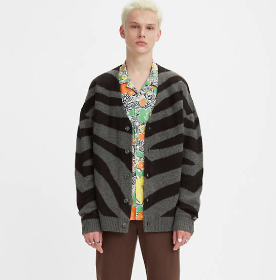 Coit Boxy Cardigan - Zebra Caviar