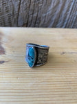Tufacast Shield Ring with Turquoise Talon