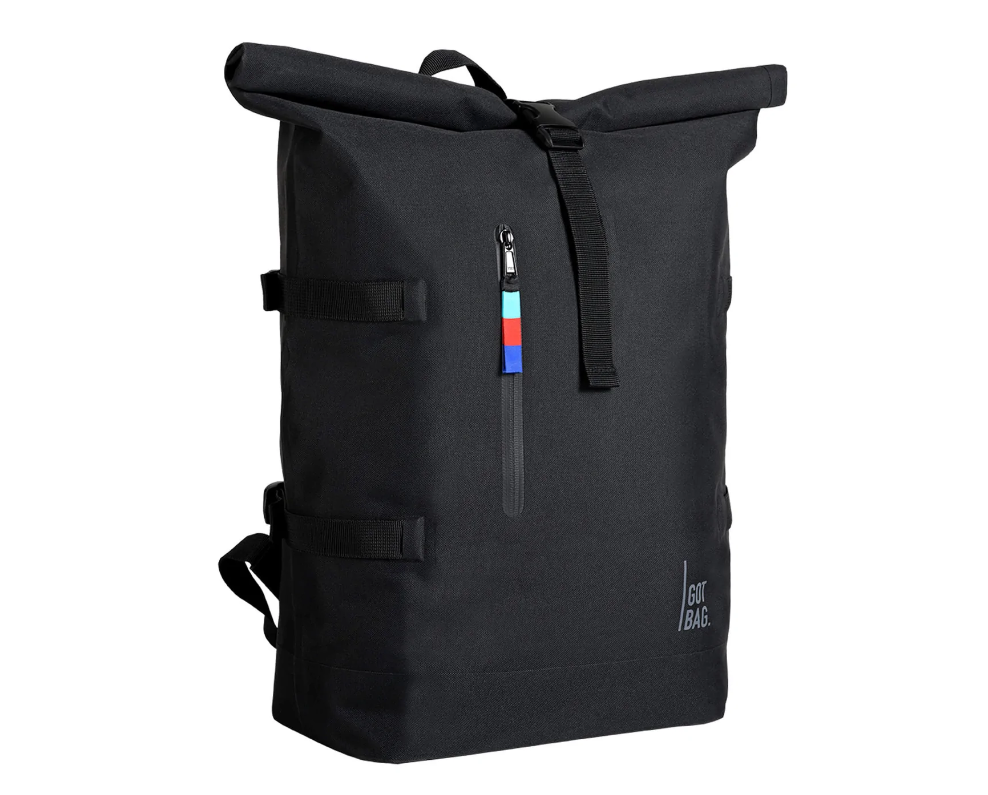 Roll Top Backpack - Black