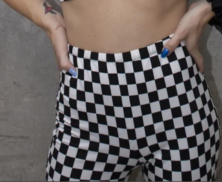 Maddy Bike Shorts - Checkered