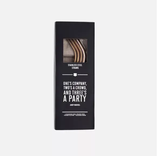 Copper Plated Cocktail Straws - Genterie Supply Co.