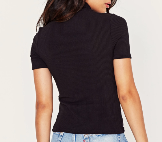Cher Ribbed Turtleneck - Black - Genterie Supply Co.