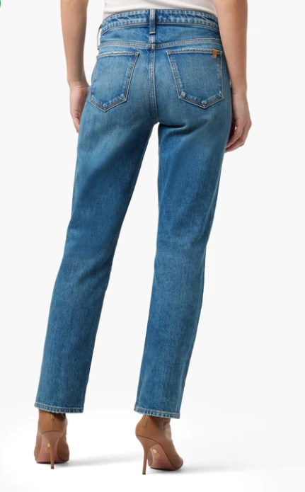 Back view of Lara Ankle Jean showing ankle length and dark-medium wash