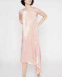 Asymmetric Slip Dress - Pink