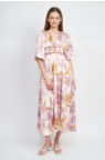 Jeune Midi Dress - Purple Multi