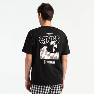 Journal Zine Trader Tee - Dirty Black