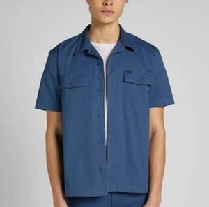 Short Sleeve Worker Shirt - Twilight Blue