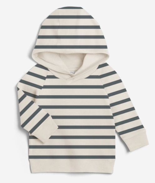Madison Hooded Pullover - Thistle Stripe / Harbor