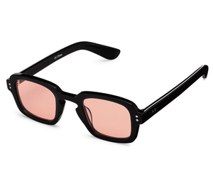 Cut Fifteen Sunglasses - Black/Pale Pink