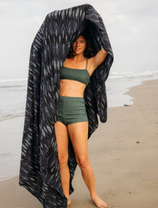 Beach Party Blanket - Double Indigo Ikat