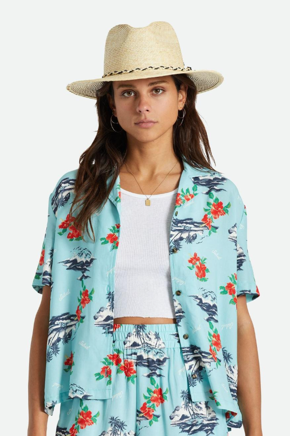 Messer Western Straw Fedora - Natural