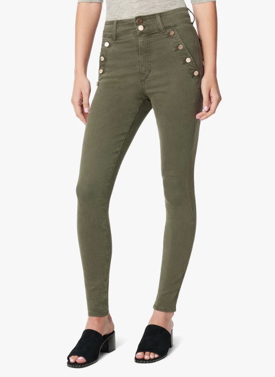 High Rise Skinny Ankle - Grape Leaf - Genterie Supply Co.