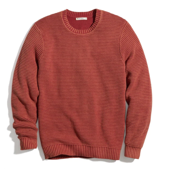 Garment Dye Crew Sweater - Amber Brown