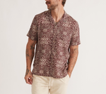 S/S Resort Shirt - Brown Block Print