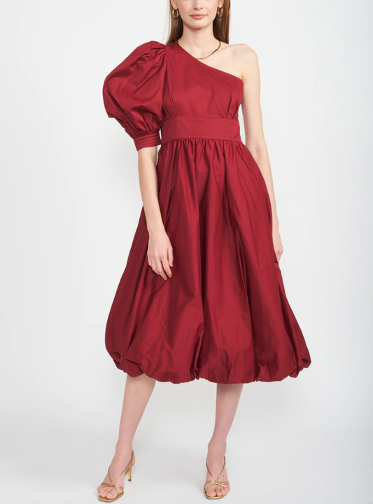 Cosima Midi Dress - Burgundy