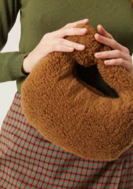 Fluffy Handbag - Brown