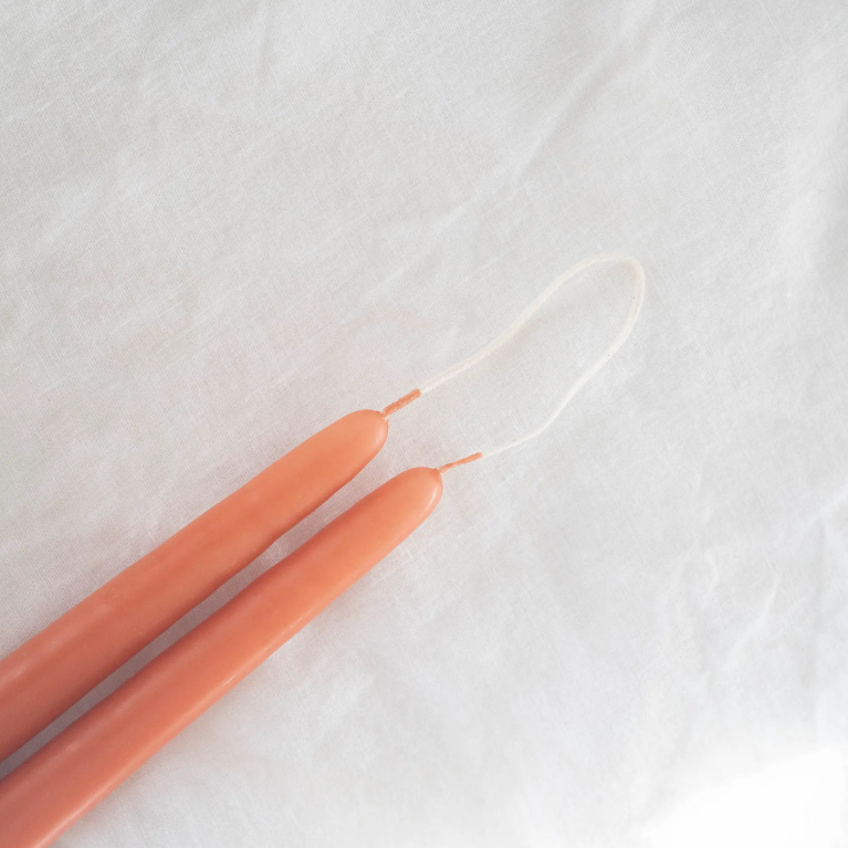 Taper Candle Pair - Terra Cotta