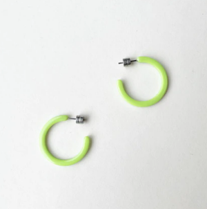 Mini Hoops - Neon Green