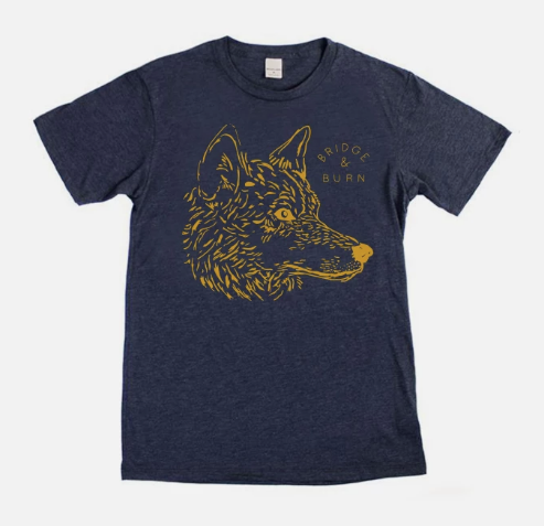 Women's Wolf Tee - Navy - Genterie Supply Co.