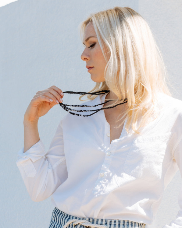 Trade Necklace - Black Bandana