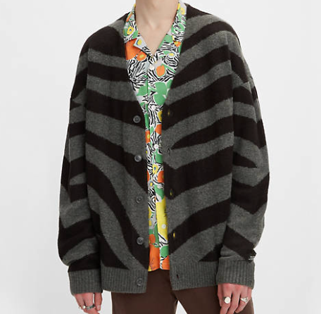 Coit Boxy Cardigan - Zebra Caviar