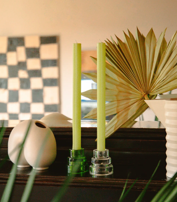 Dusen Dusen Taper Candles - Set of 2 Yellow