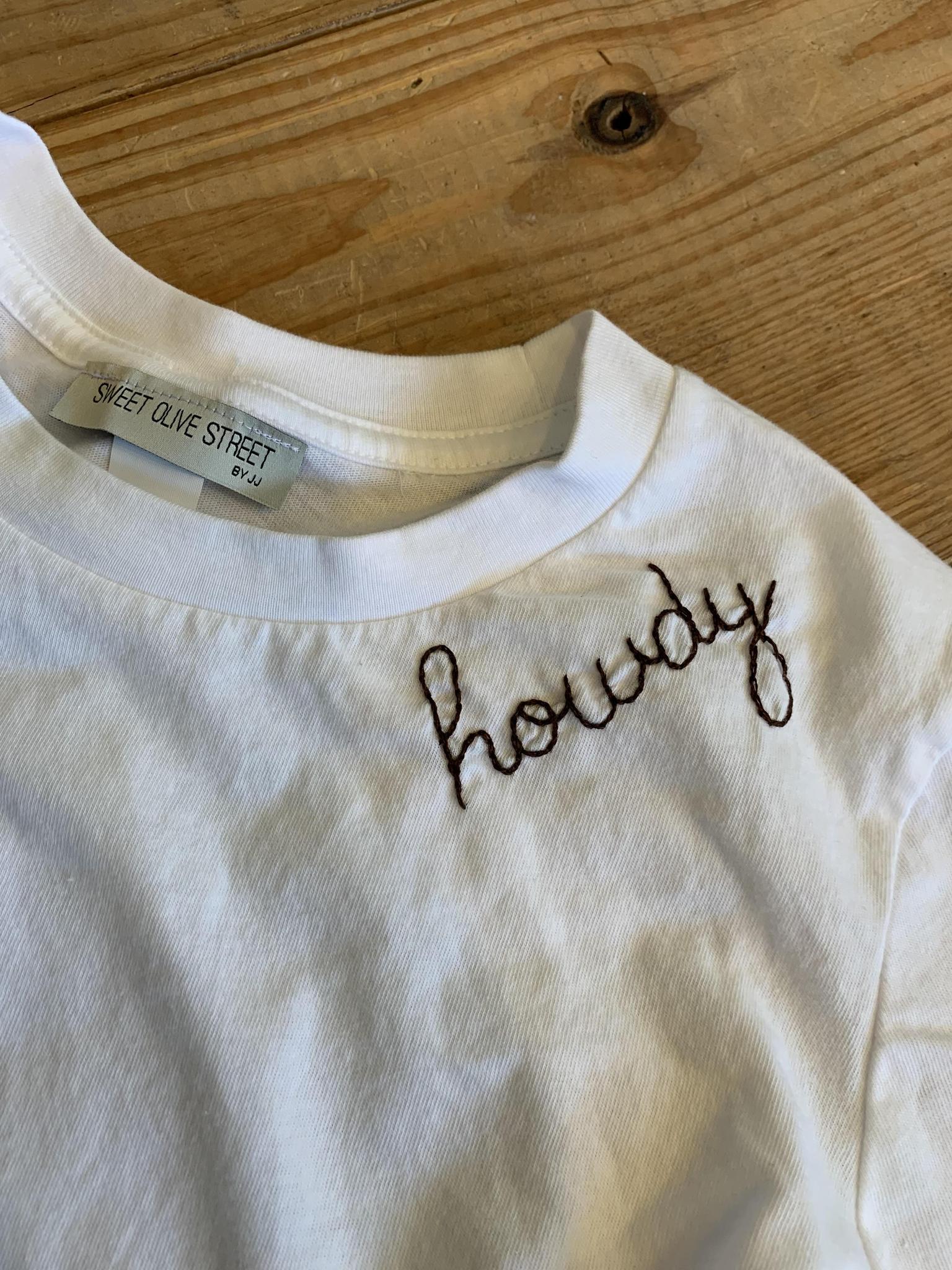 Howdy Stitch Tee - White