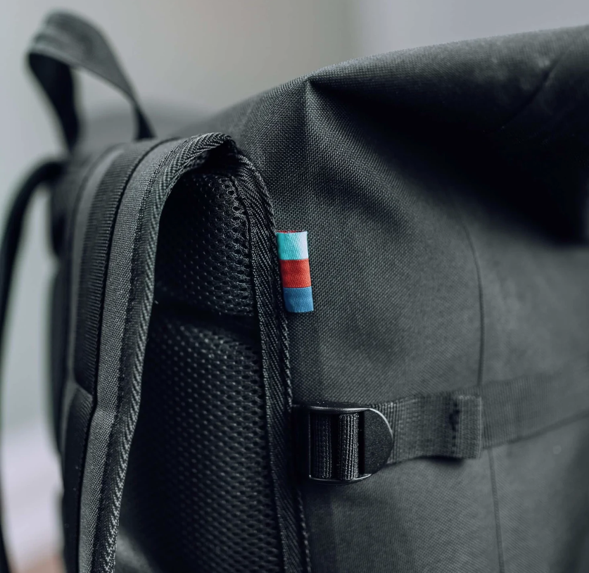 Roll Top Backpack - Black