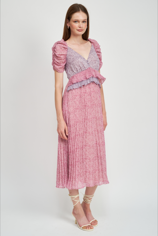 Annie Midi Dress - Lilac