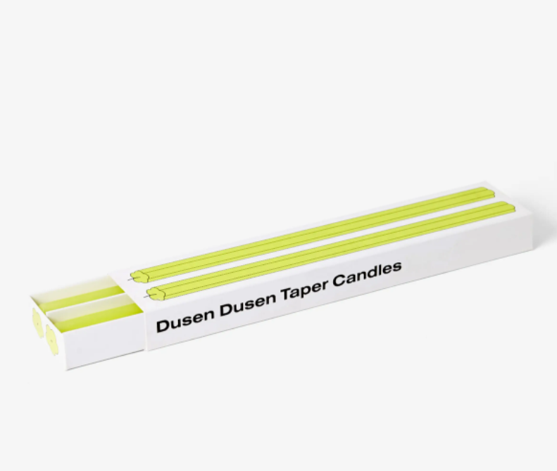 Dusen Dusen Taper Candles - Set of 2 Yellow